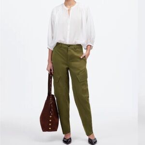 Madewell The Barrel-Leg Utility Pant in Garment-Dyed Twill NWT size 8
